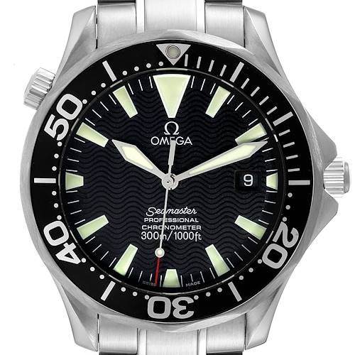 Photo of Omega Seamaster 41 300M Black Dial Steel Mens Watch 2254.50.00 Box Card