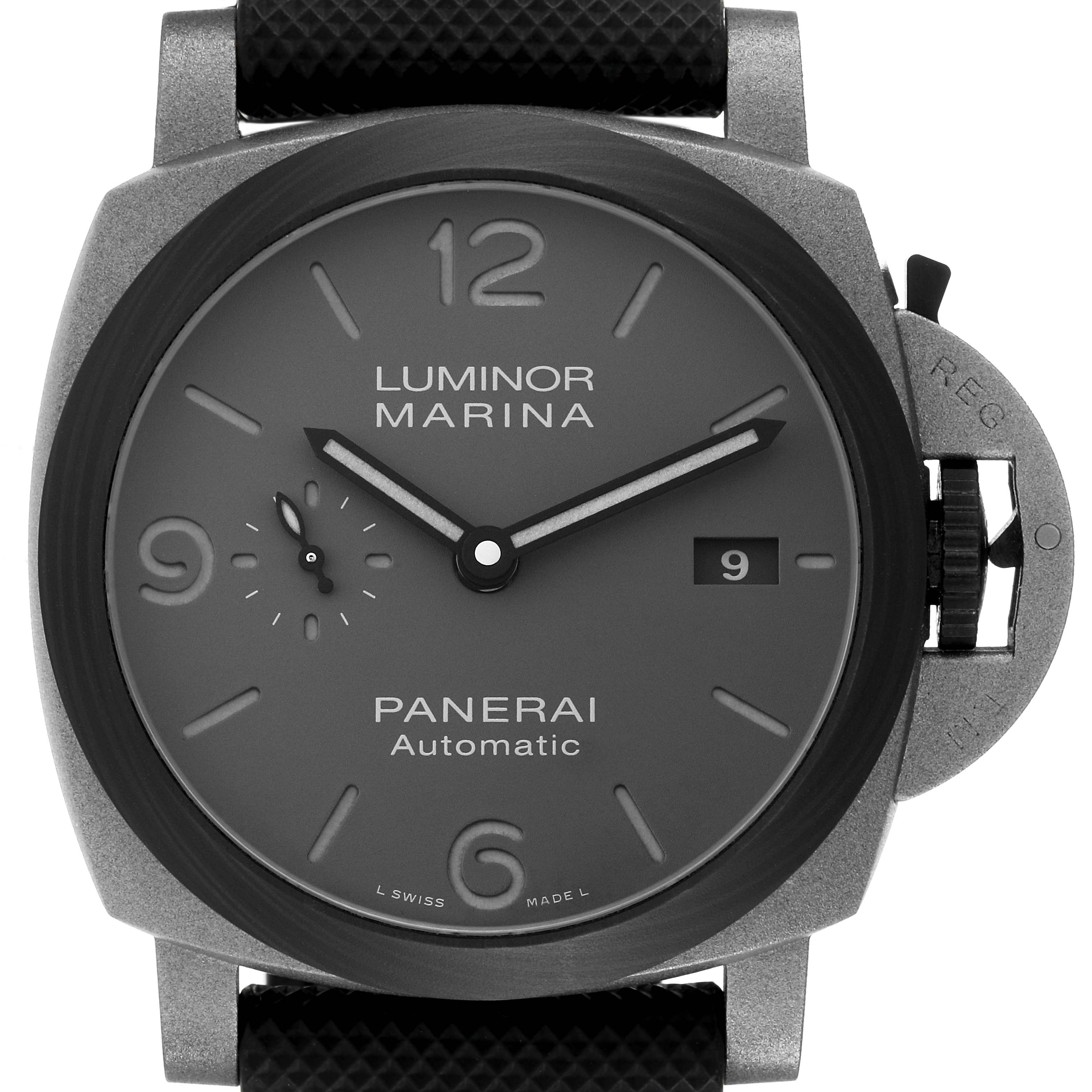 Panerai Luminor Marina TuttoGrigio Grey Dial Titanium Mens Watch