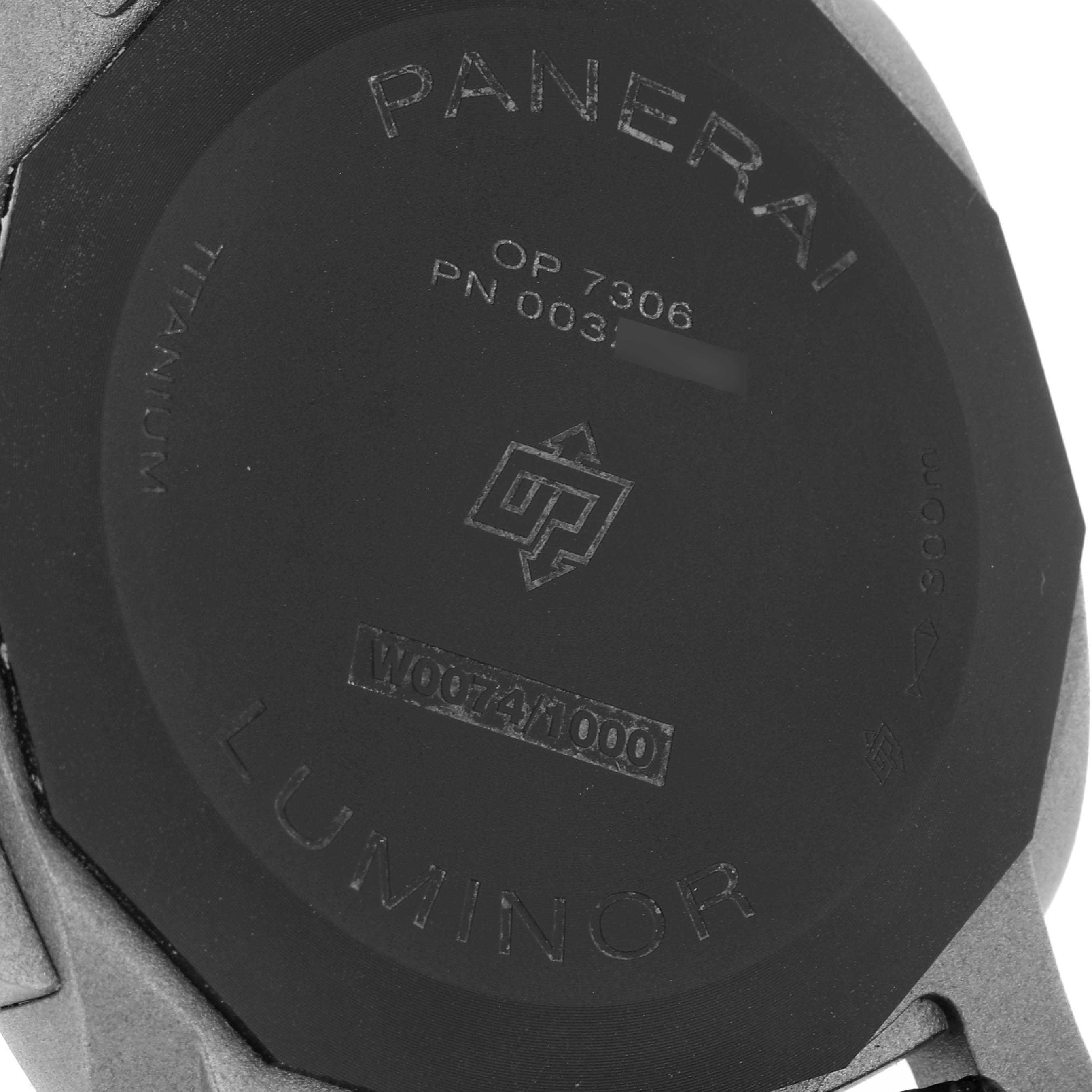 The image shows the back case of a Panerai Luminor PAM01662 Men's Titanium Grey Dial PAM01662 Men's Titanium Grey Dial watch, highlighting the model number and material.
