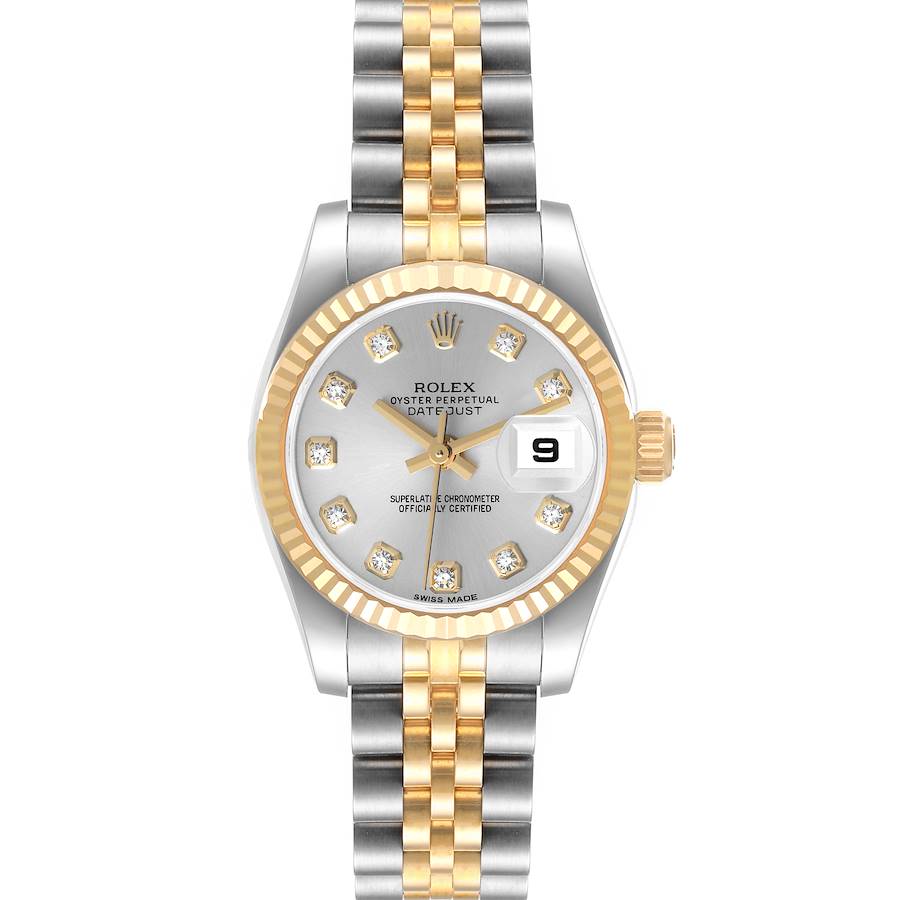 Rolex Datejust 26 Steel Yellow Gold Diamond Ladies Watch 179173 SwissWatchExpo