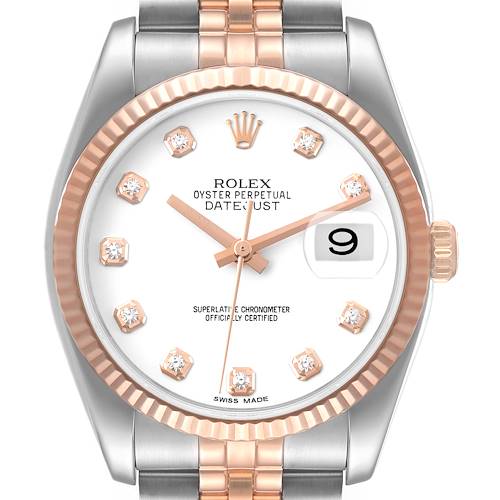 Photo of NOT FOR SALE Rolex Datejust 36mm Steel Rose Gold Diamond Mens Watch 116231 PARTIAL PAYMENT