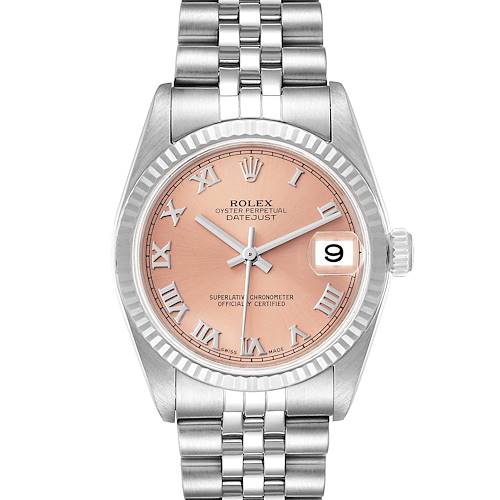 Photo of NOT FOR SALE Rolex Datejust Midsize Steel White Gold Salmon Dial Watch 78274 PARTIAL PAYMENT