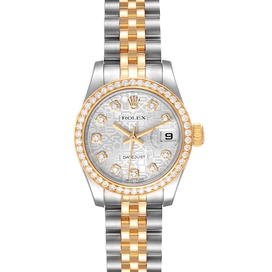 Rolex Datejust Steel 18k Yellow Gold Diamond Ladies Watch 179383 SwissWatchExpo