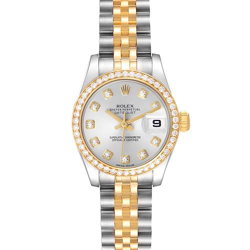 Photo of Rolex Datejust Steel Yellow Gold Diamond Ladies Watch 179383 Box Card