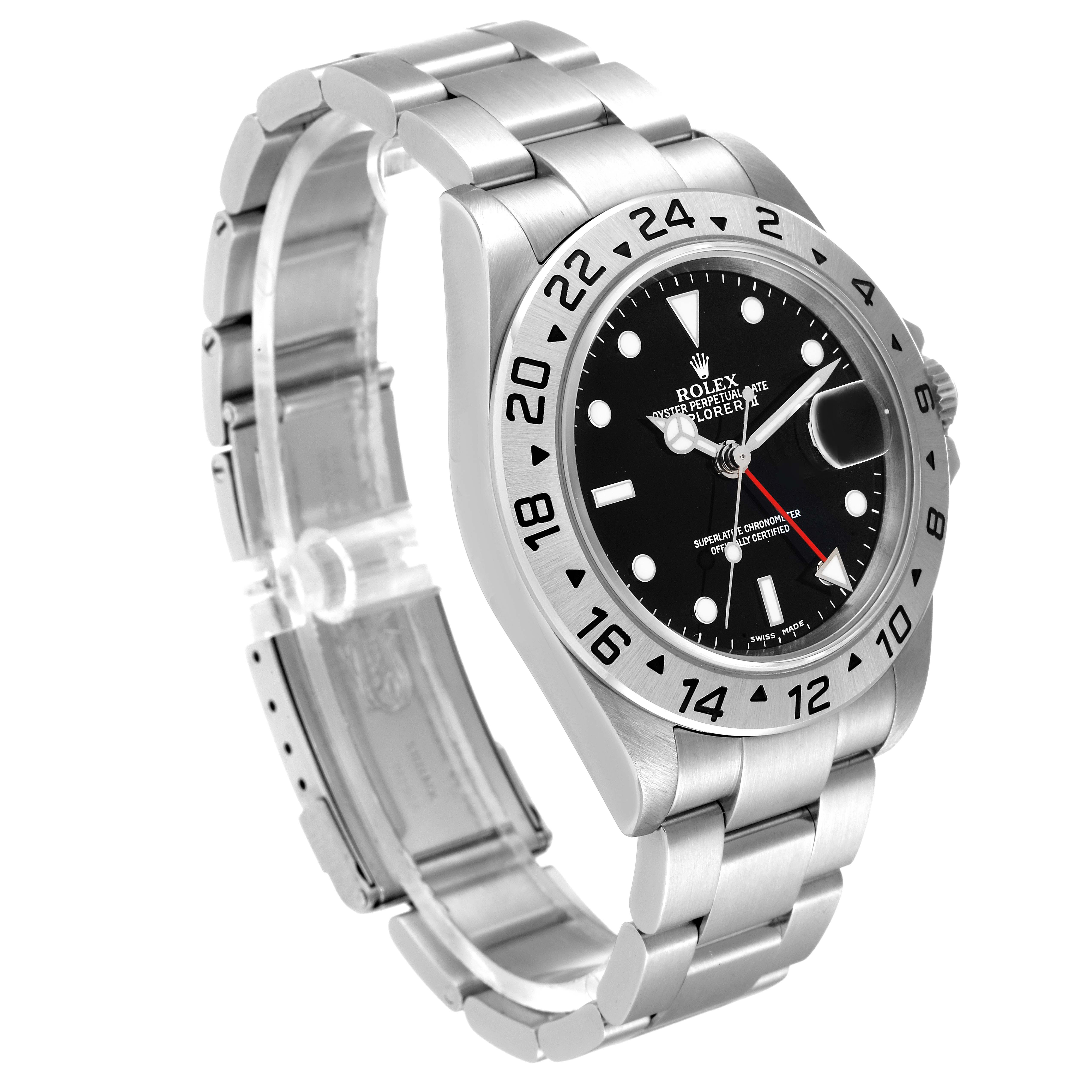 The image shows a Rolex Explorer 16570 Men
s Stainless Steel Black Dial 16570 Men
s Stainless Steel Black Dial watch at a slight angle, highlighting its bracelet, bezel, and dial.