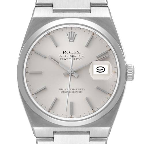Photo of Rolex Oysterquartz Datejust Silver Dial Steel Mens Watch 17000