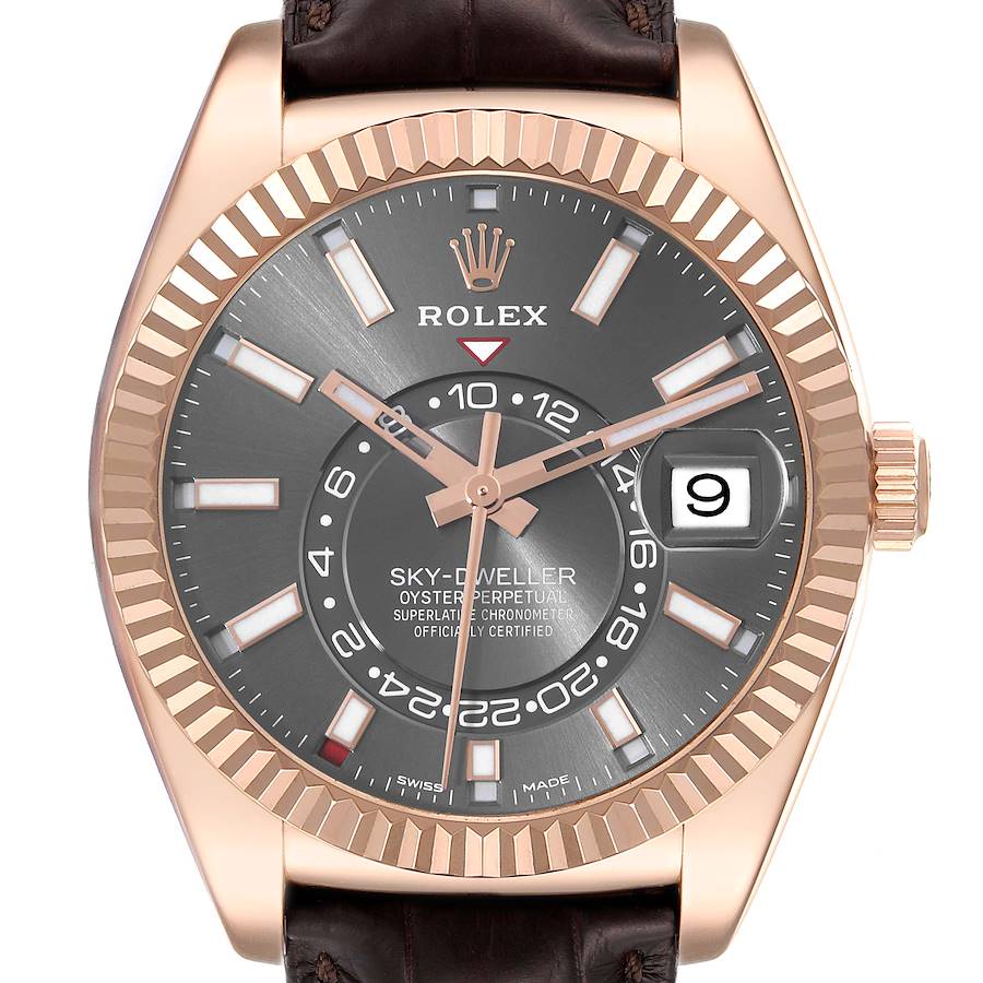NOT FOR SALE Rolex Sky-Dweller Slate Everose Gold Mens Watch 326135 Box Card PARTIAL PAYMENT SwissWatchExpo