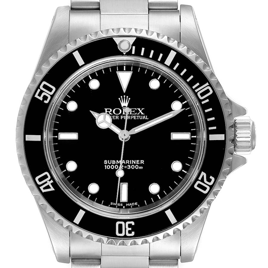 Rolex Submariner 40mm Non-Date 2 Liner Steel Mens Watch 14060 Box Papers SwissWatchExpo