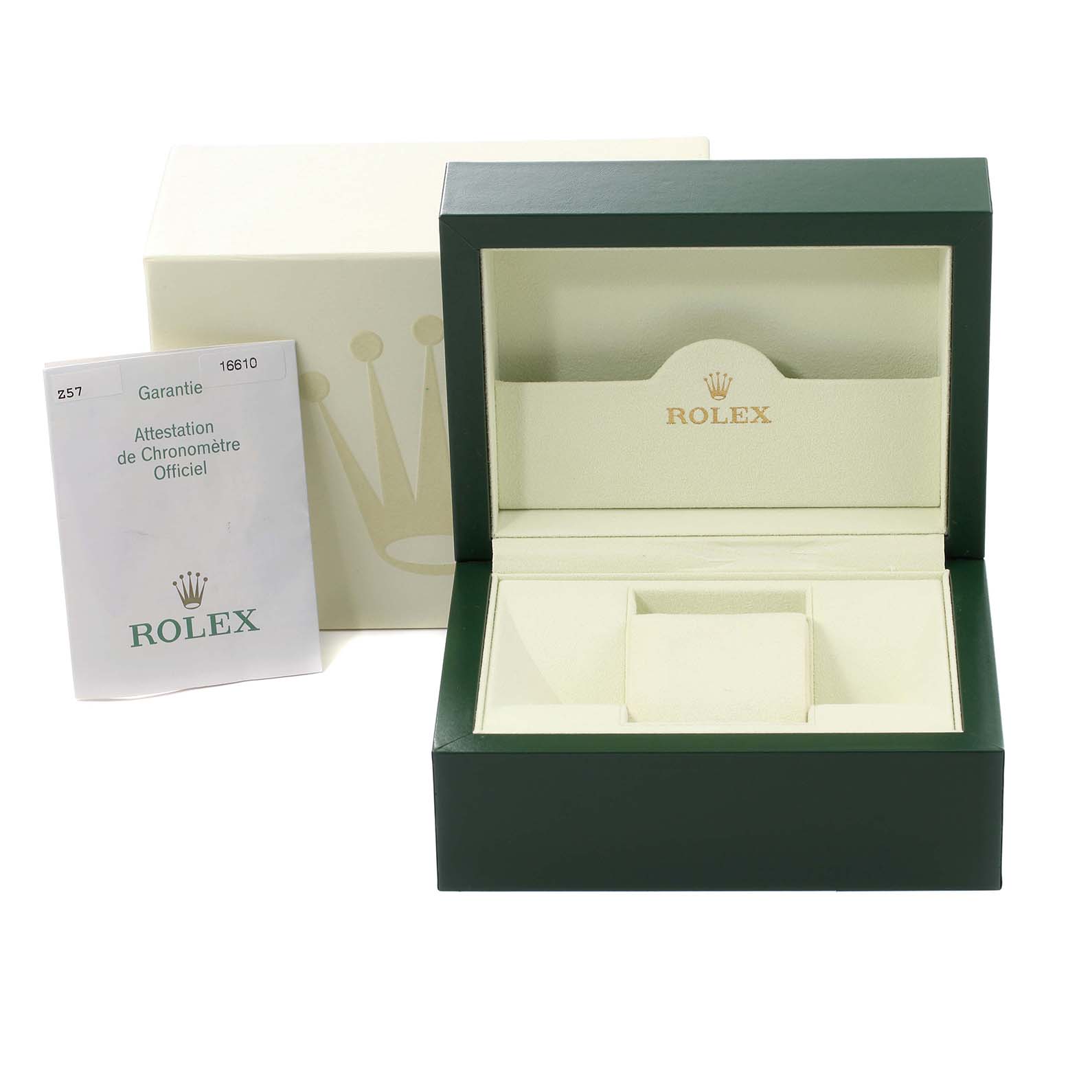 Rolex Submariner Black Dial Steel Mens Watch 16610 Box Papers 