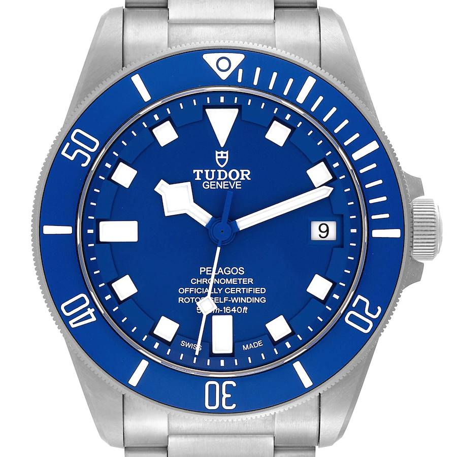 Tudor Pelagos Blue Dial Automatic Titanium Mens Watch 25600TB Box Card SwissWatchExpo