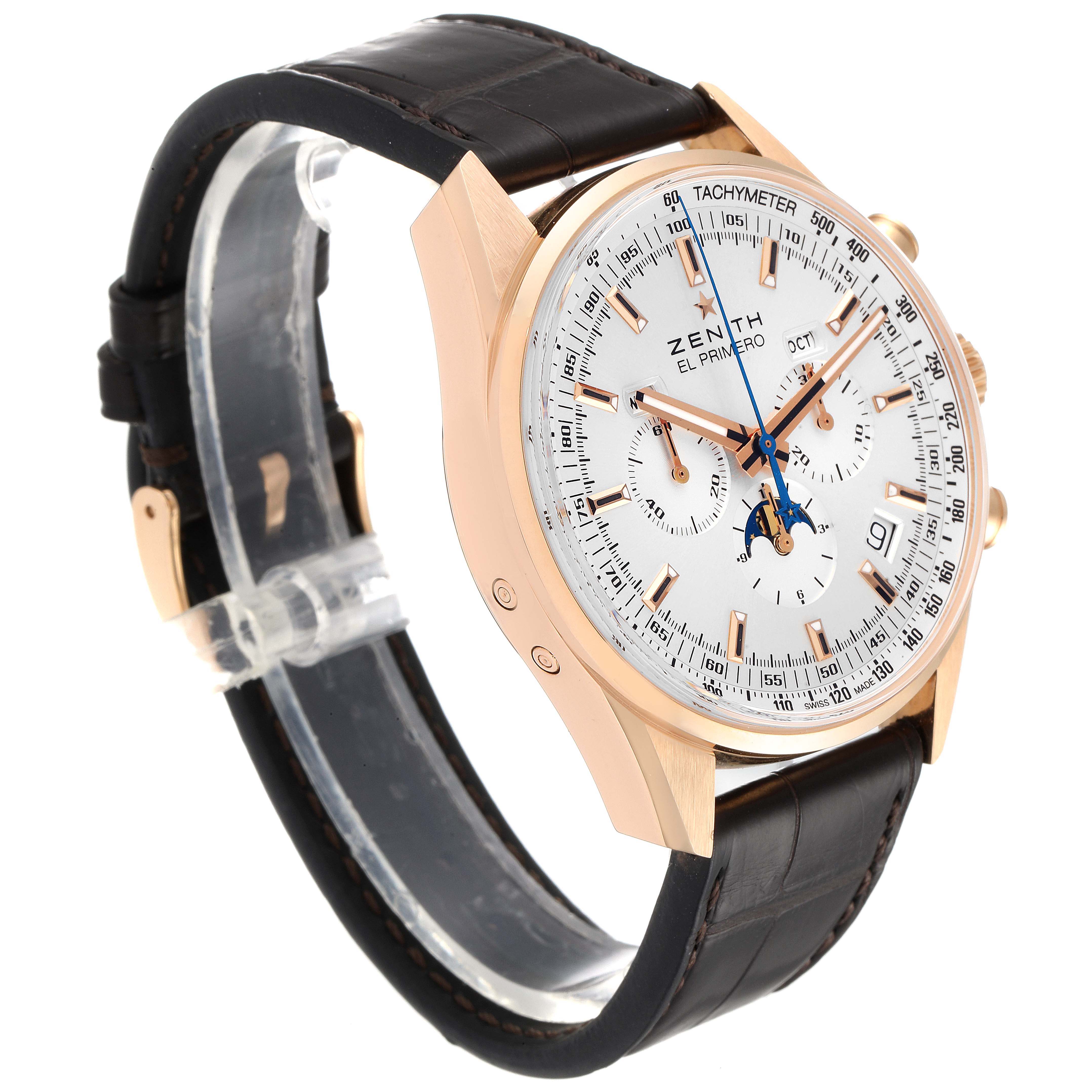 Zenith El Primero 410 Complete Calendar Moonphase Chronograph Rose Gold