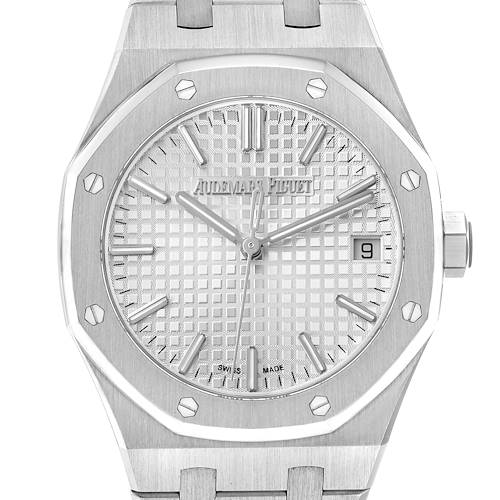 Photo of Audemars Piguet Royal Oak Steel Mens Watch 77450ST Box Card