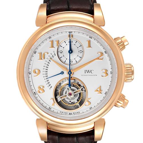 Photo of IWC Da Vinci Tourbillon Retrograde Flyback Chronograph Rose Gold Watch IW393101 Box Papers