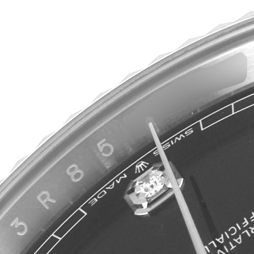 The image shows a close-up angle of the Datejust 41 Rolex watch, focusing on the dial, hands, and part of the bezel.