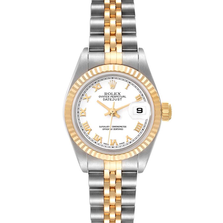 Rolex Datejust Steel Yellow Gold White Dial Ladies Watch 79173 SwissWatchExpo