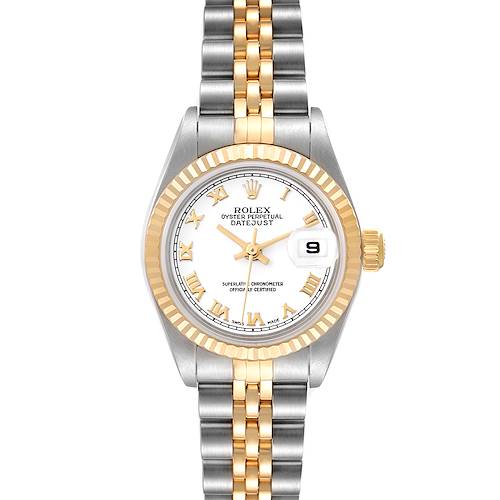 Photo of Rolex Datejust Steel Yellow Gold White Dial Ladies Watch 79173