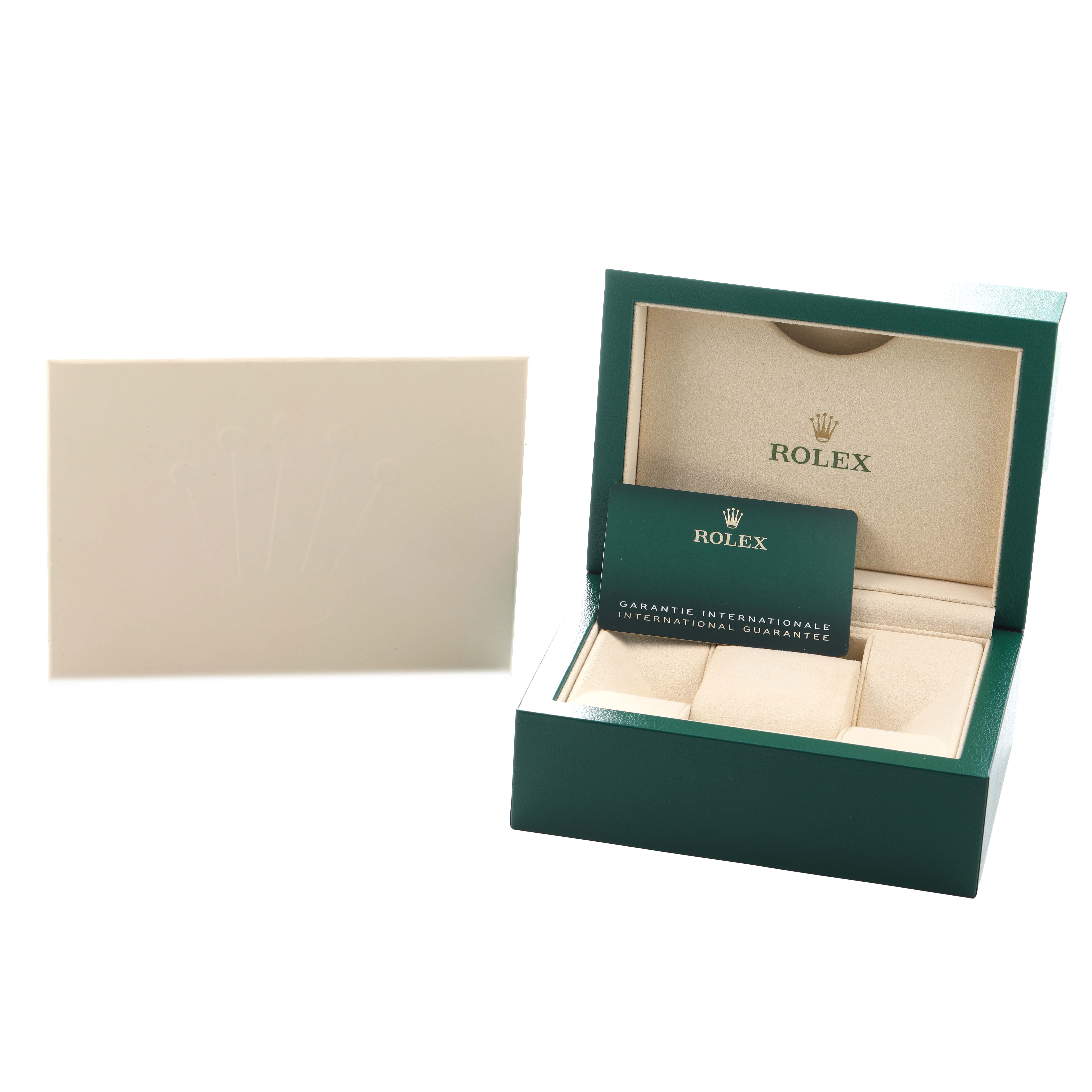 The image shows a Rolex Submariner 126610LV Men's Stainless Steel Black Dial box with an open lid, certificate card, and outer sleeve from a front angle.