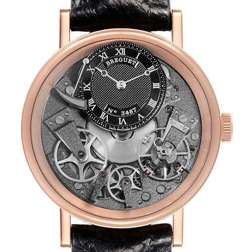 Photo of Breguet Tradition Skeleton Dial Rose Gold Mens Watch 7057BR Box Papers