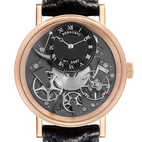 Photo of Breguet Tradition Skeleton Dial Rose Gold Mens Watch 7057BR Box Papers