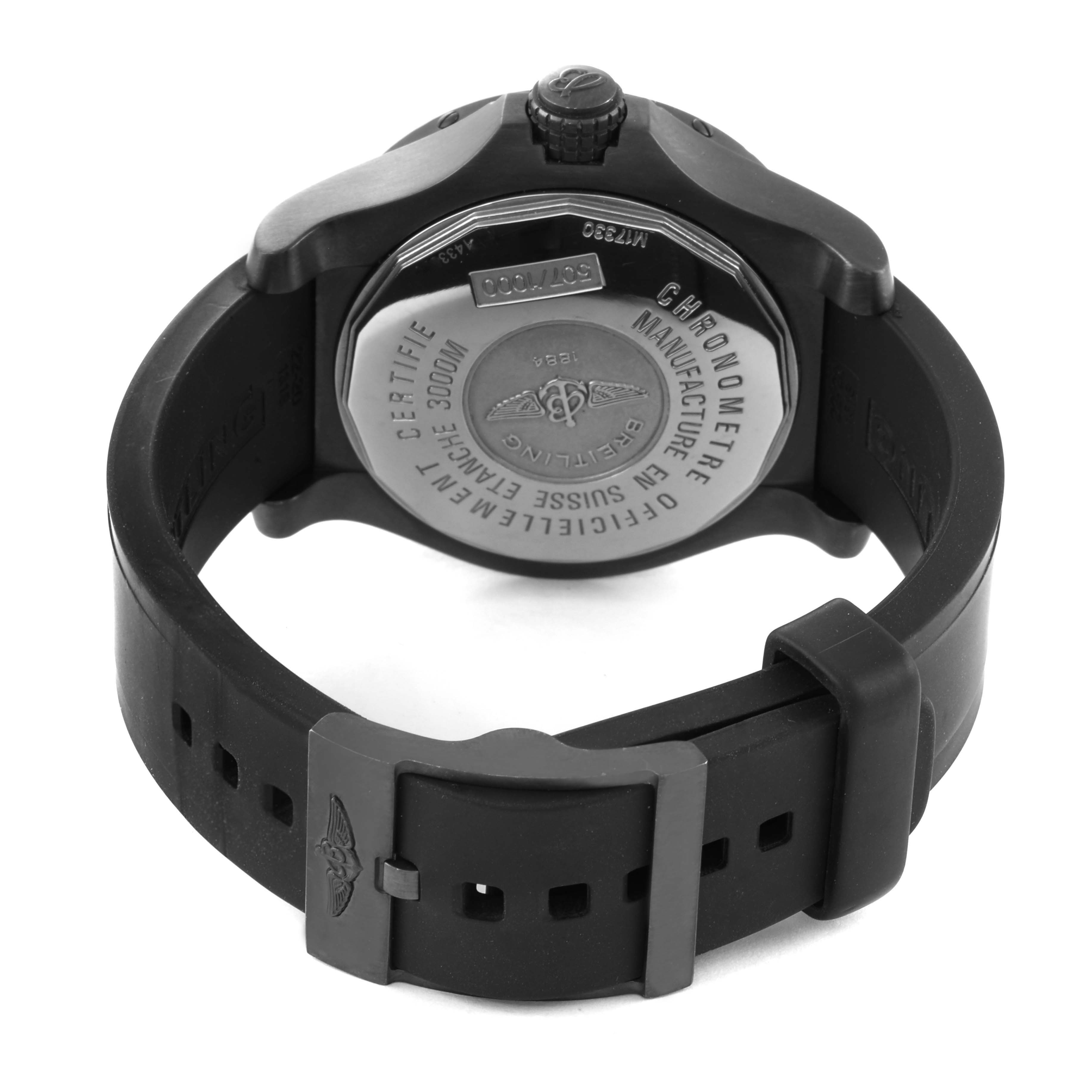 Breitling Avenger Seawolf Code Red Blacksteel LE Watch M17330 Box ...