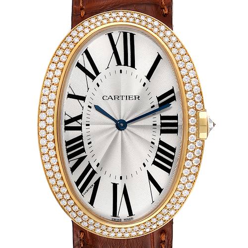 Photo of Cartier Baignoire Large 18k Rose Gold Diamond Ladies Watch WB520005