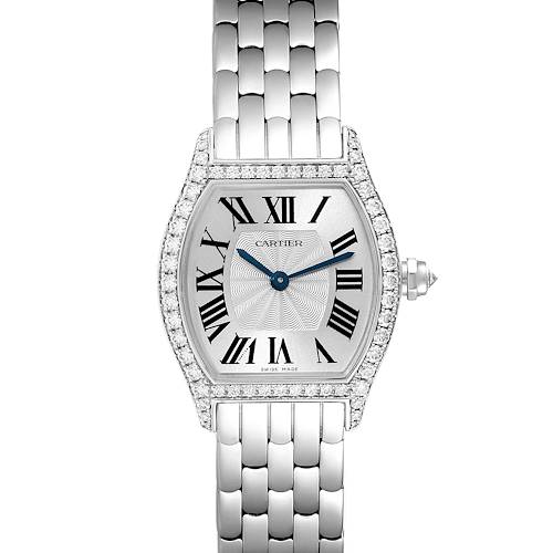 Photo of Cartier Tortue 18k White Gold Diamond Ladies Watch WA501011 Unworn