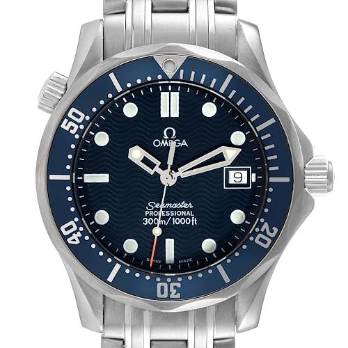 Photo of Omega Seamaster James Bond 36 Midsize Blue Wave Dial Mens Watch 2561.80.00