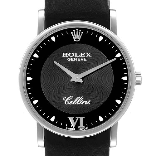 Photo of Rolex Cellini Classic White Gold Black Dial Mens Watch 5115