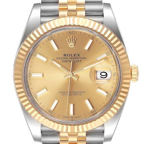 Photo of Rolex Datejust 41 Steel Yellow Gold Jubilee Bracelet Watch 126333 Unworn