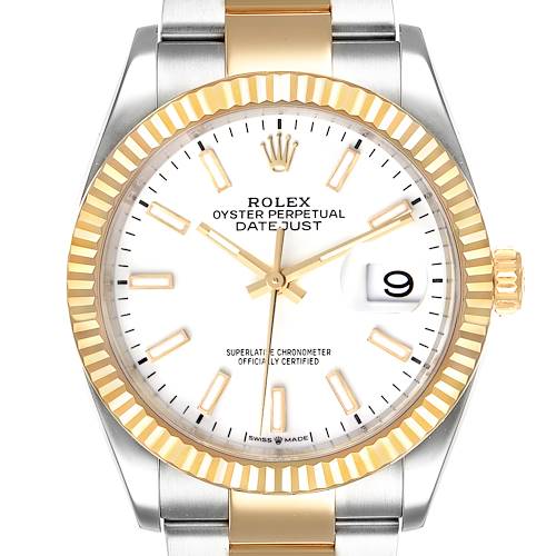 Photo of Rolex Datejust Steel Yellow Gold White Dial Mens Watch 126233 Unworn