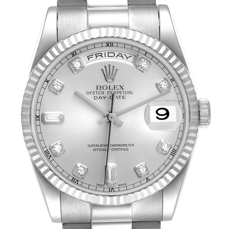 NOT FOR SALE Rolex President Day-Date White Gold Diamond Dial Mens Watch 118239 Box Papers PARTIAL PAYMENT SwissWatchExpo