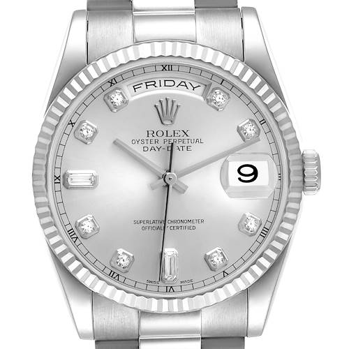 Photo of NOT FOR SALE Rolex President Day-Date White Gold Diamond Dial Mens Watch 118239 Box Papers PARTIAL PAYMENT