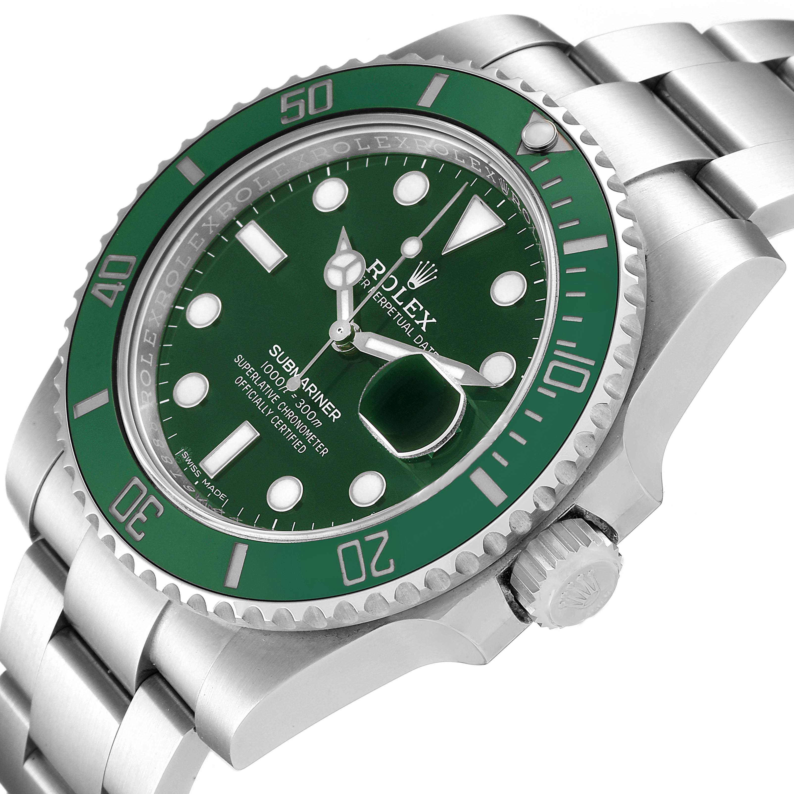 Rolex Submariner Hulk Green Dial Bezel Steel Mens Watch 116610 Box Card ...