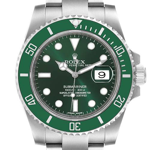 Photo of Rolex Submariner Hulk Green Dial Bezel Steel Mens Watch 116610 Box Card