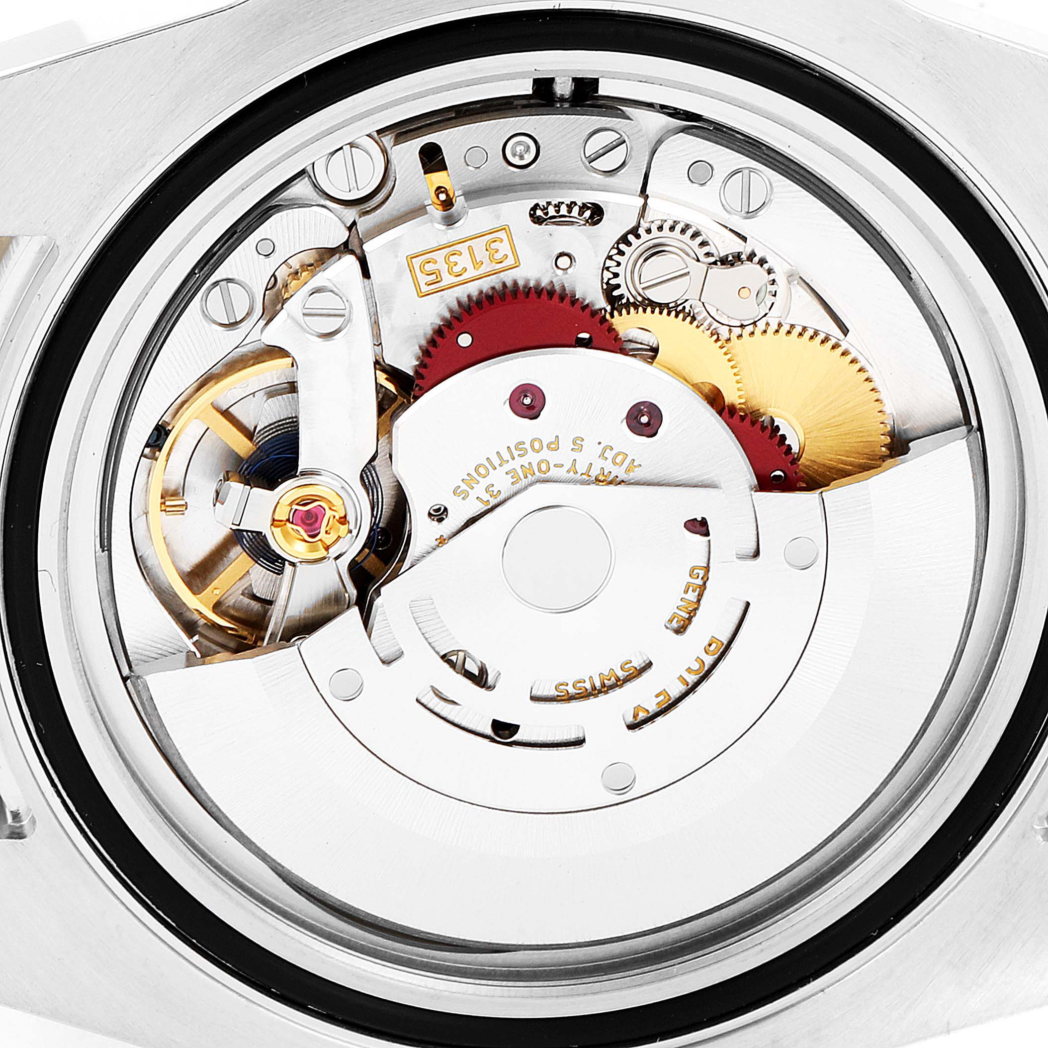 This image shows the internal movement and mechanics of a Rolex Submariner 116613 Men's Steel and Gold (two tone) Blue Dial 116613 Men's Steel and Gold (two tone) Blue Dial watch, viewed from the back.
