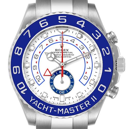 Photo of Rolex Yachtmaster II 44 Blue Cerachrom Bezel Mens Watch 116680 Unworn