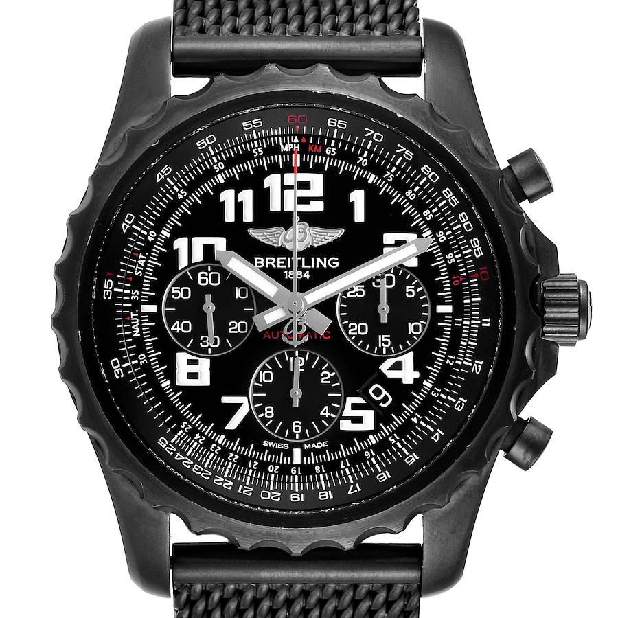 Breitling Chronospace Black PVD Limited Edition Watch M23360 Box Papers SwissWatchExpo