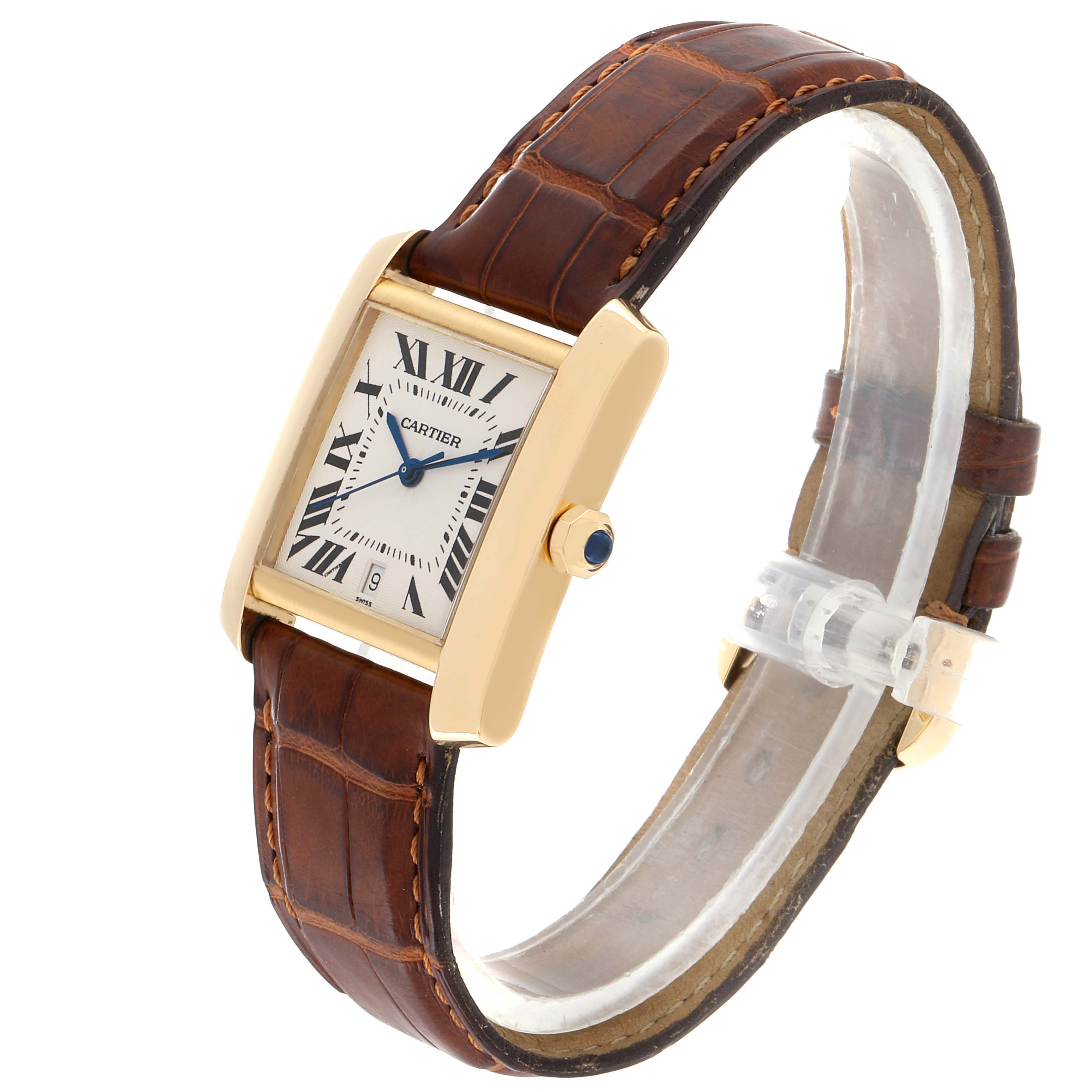 Cartier Tank Francaise Large Yellow Gold Automatic Mens Watch W5000156 ...