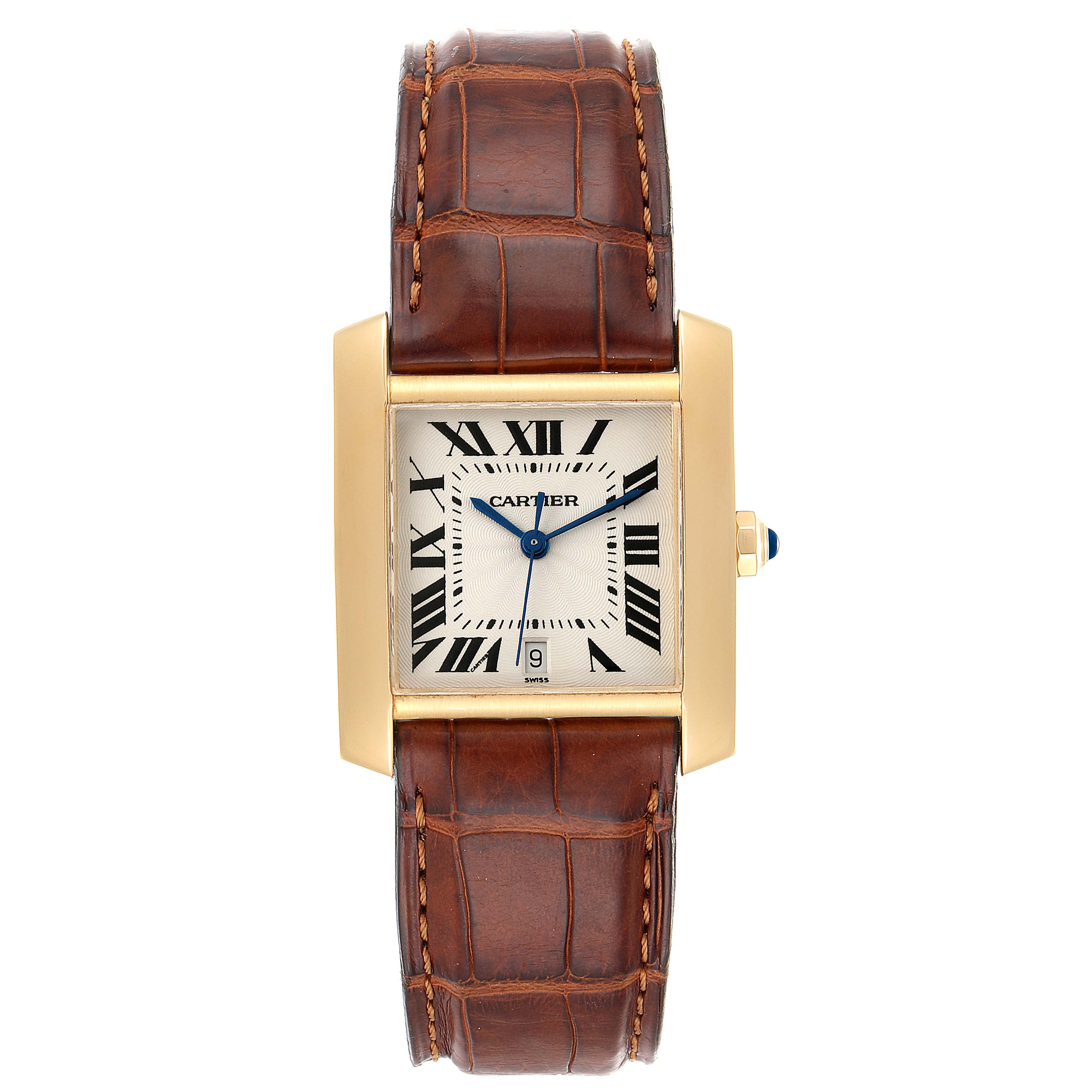 Cartier Tank Francaise Large Yellow Gold Automatic Mens Watch W5000156 ...