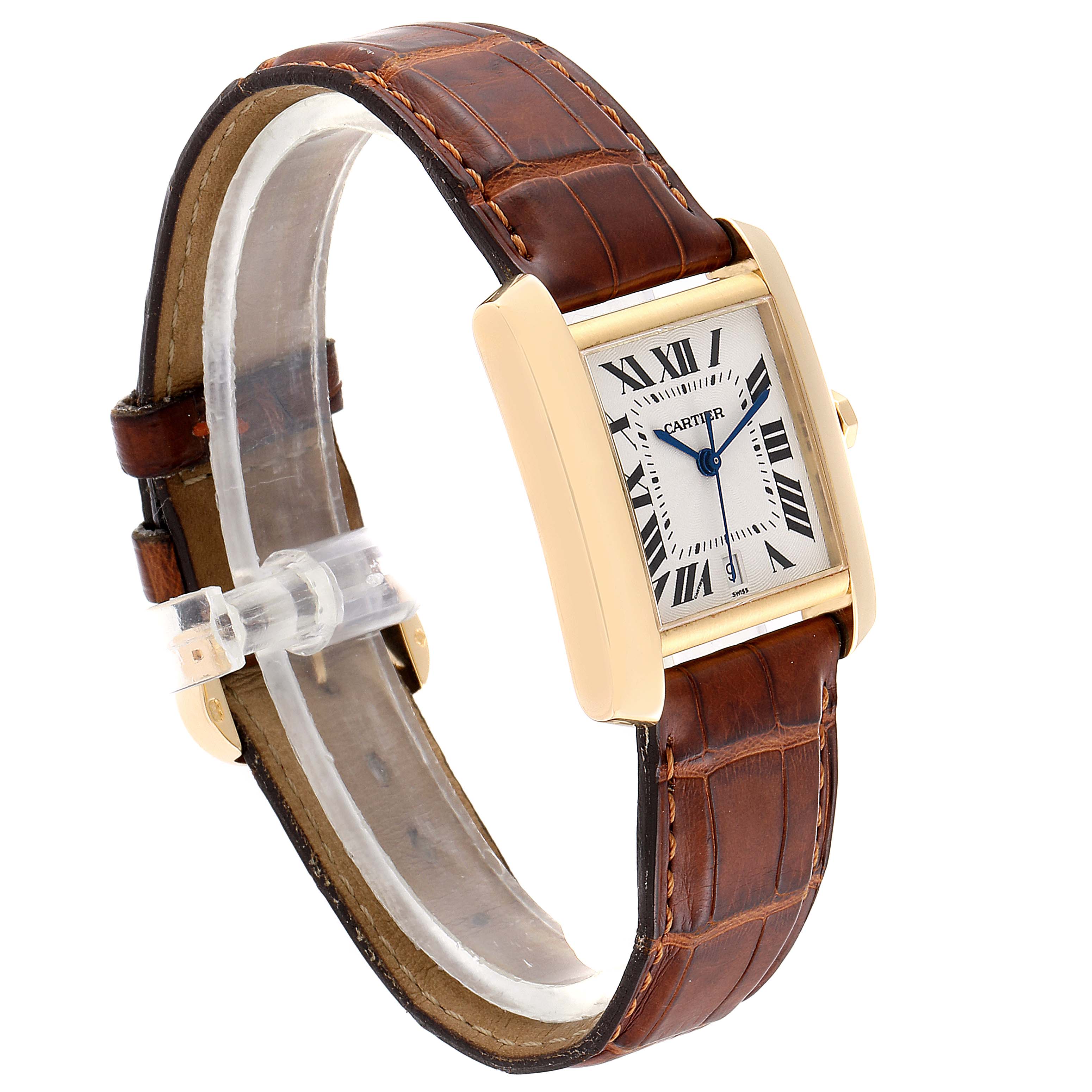 Cartier Tank Francaise Large Yellow Gold Automatic Mens Watch W5000156 ...