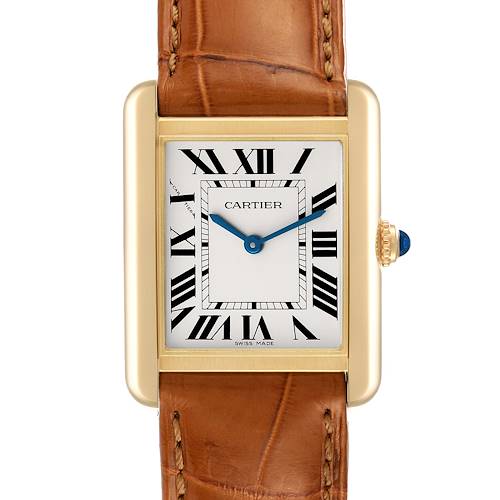 Photo of Cartier Tank Solo Yellow Gold Steel Silver Dial Ladies Watch W5200002