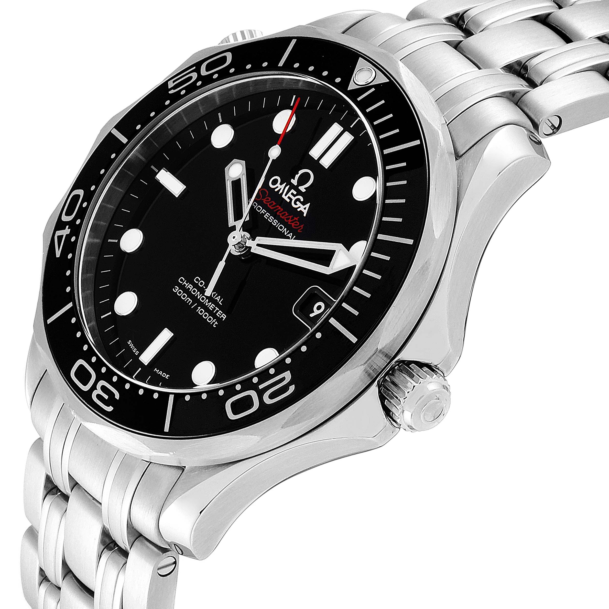 Omega Seamaster 40 Co-Axial Black Dial Mens Watch 212.30.41.20.01.003 ...