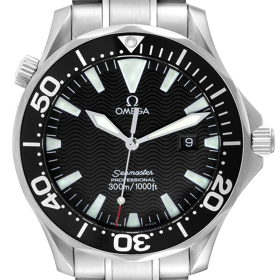 Omega Seamaster 41mm Black Dial Steel Mens Watch 2264.50.00 SwissWatchExpo
