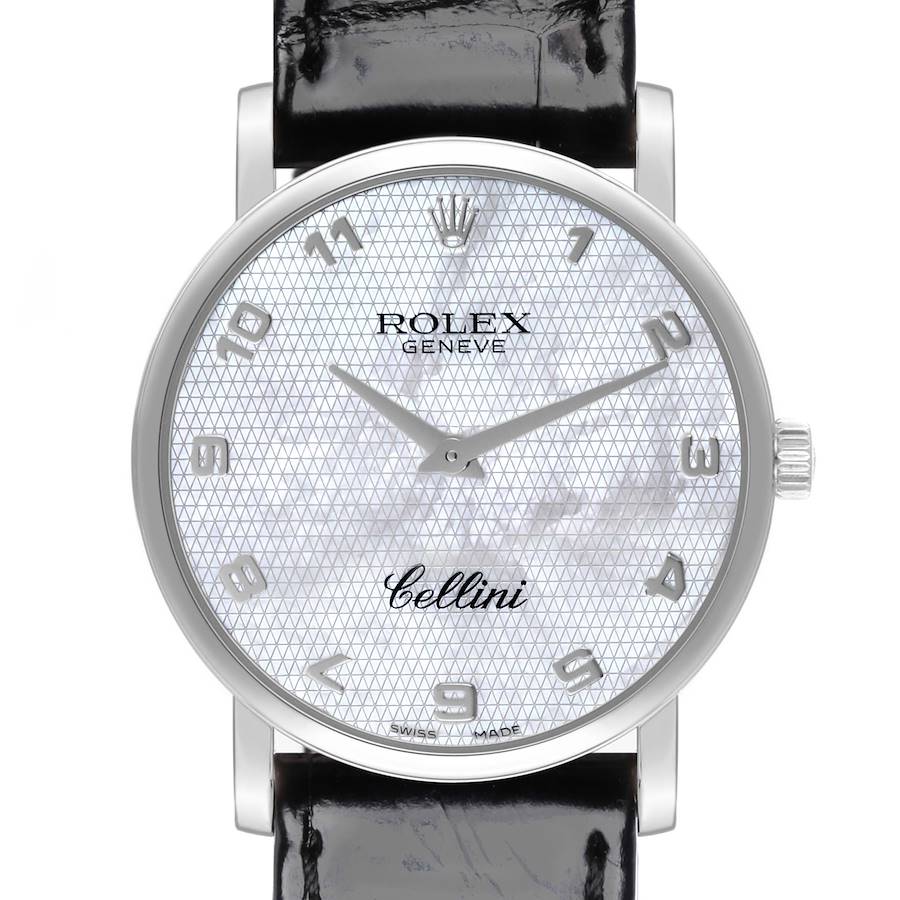 Rolex Cellini Classic White Gold Mother Of Pearl Dial Mens Watch 5115 SwissWatchExpo