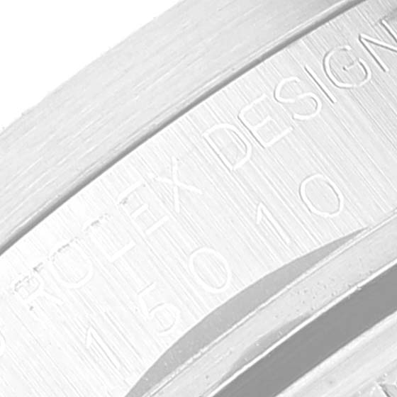 This image shows a close-up of the case back and engraving of a Vintage Collection model by Rolex.