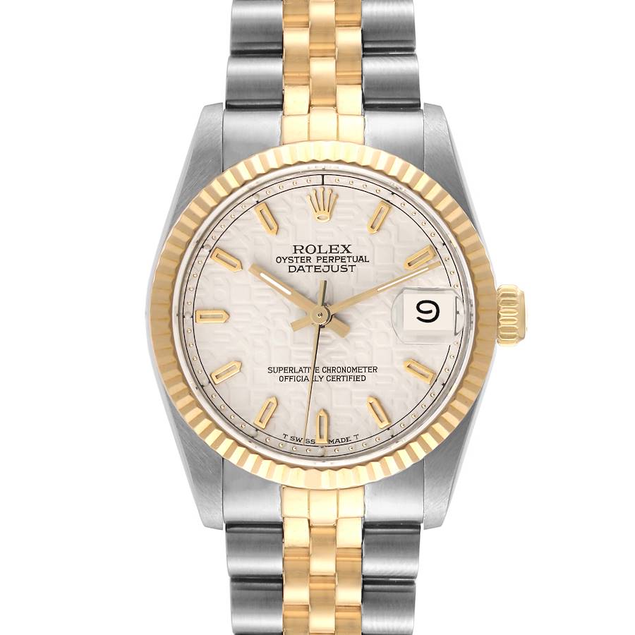 Rolex Datejust Midsize 31 Steel Yellow Gold Ladies Watch 68273 Box Papers SwissWatchExpo