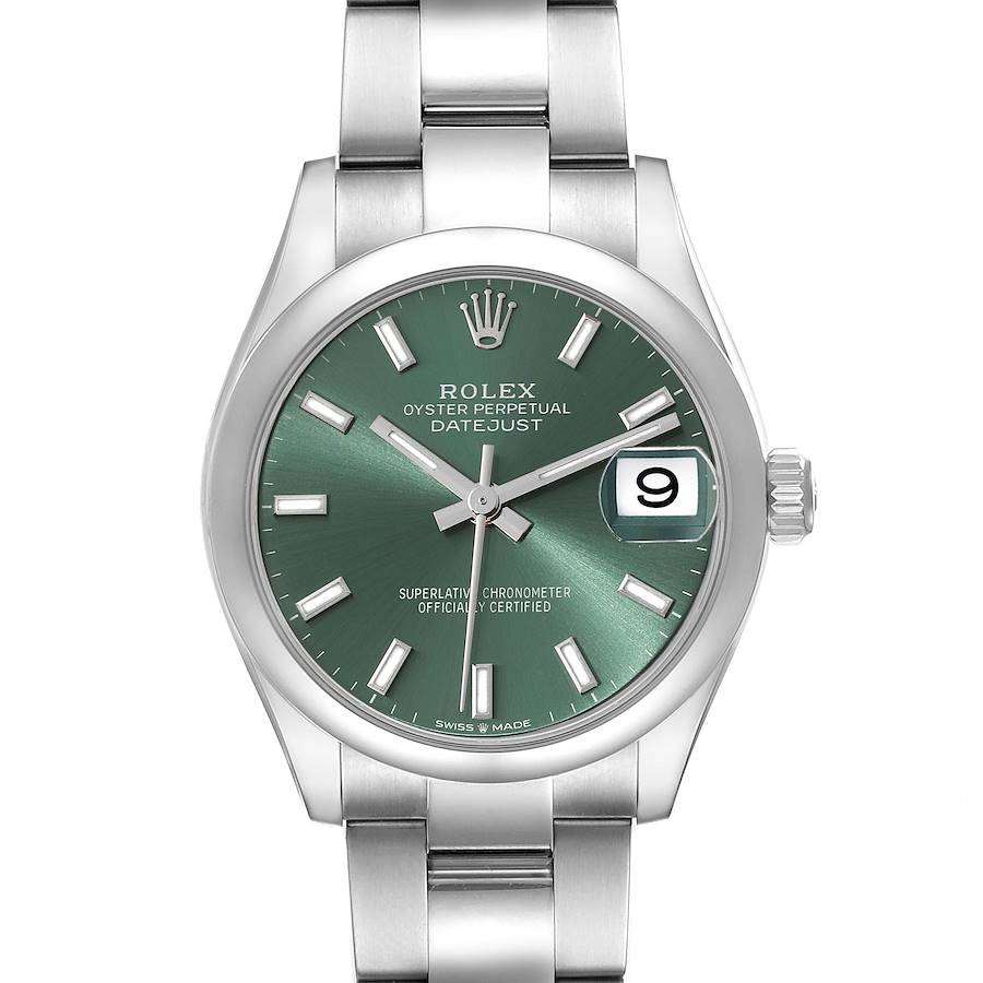 Rolex Datejust Midsize Mint Green Dial Steel Ladies Watch 278240 Unworn SwissWatchExpo