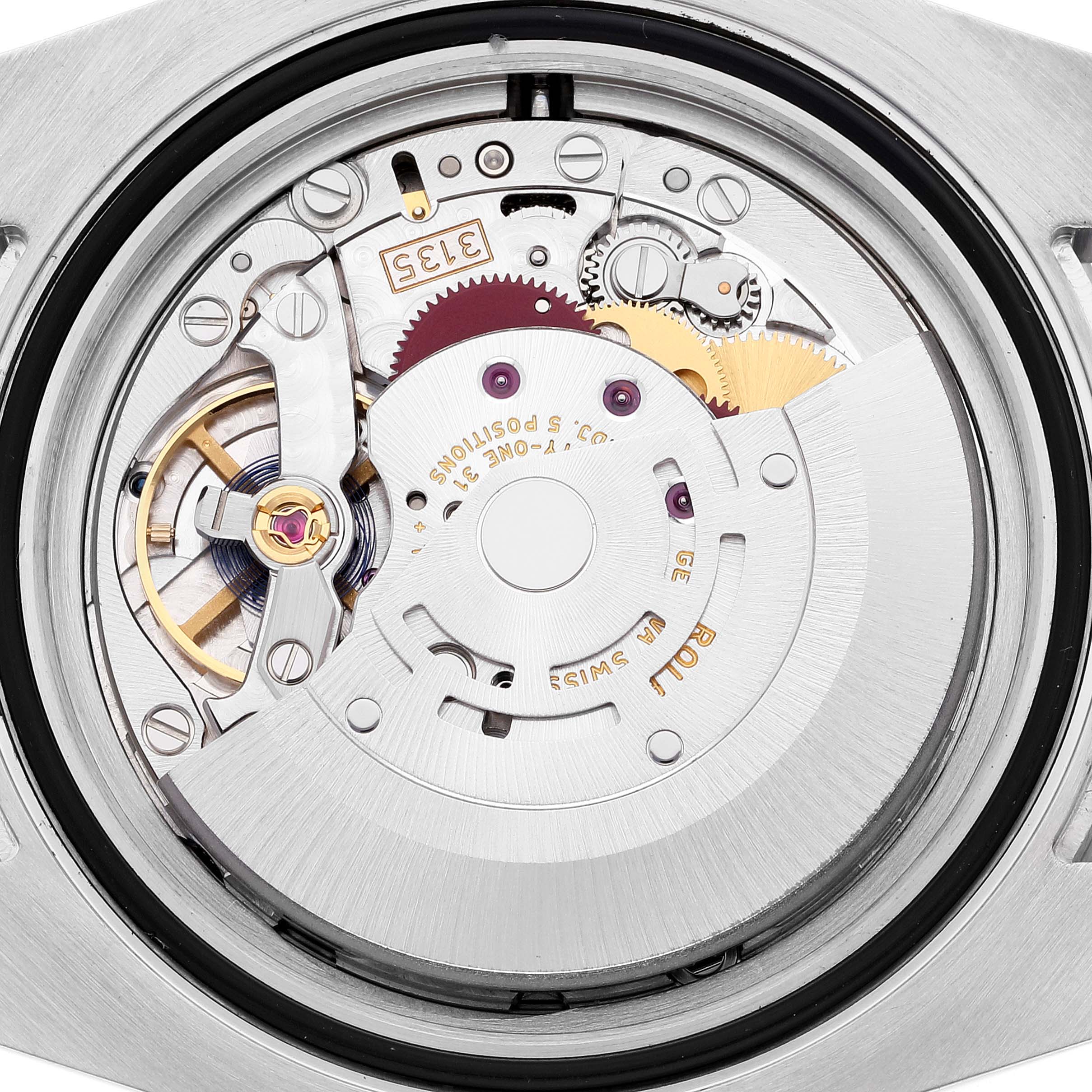 This image shows the internal mechanical movement of a Rolex Submariner 116610 Men
s Stainless Steel Black Dial 116610 Men
s Stainless Steel Black Dial watch, viewed from the back case angle.