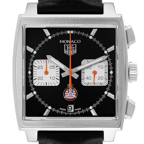 Photo of Tag Heuer Monaco Calibre 12 ACM Limited Edition Watch CAW211K Box Card