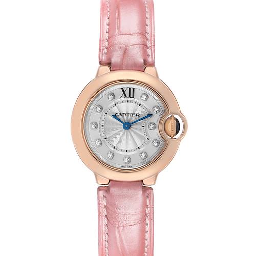 Photo of Cartier Ballon Bleu 28 Rose Gold Diamond Ladies Watch WE902050 Papers